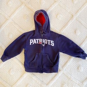 NFL Patriots Toddler Full Zip Hoodie Size 4T